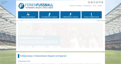 Desktop Screenshot of ferienfussball.de