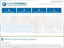 Tablet Screenshot of ferienfussball.de